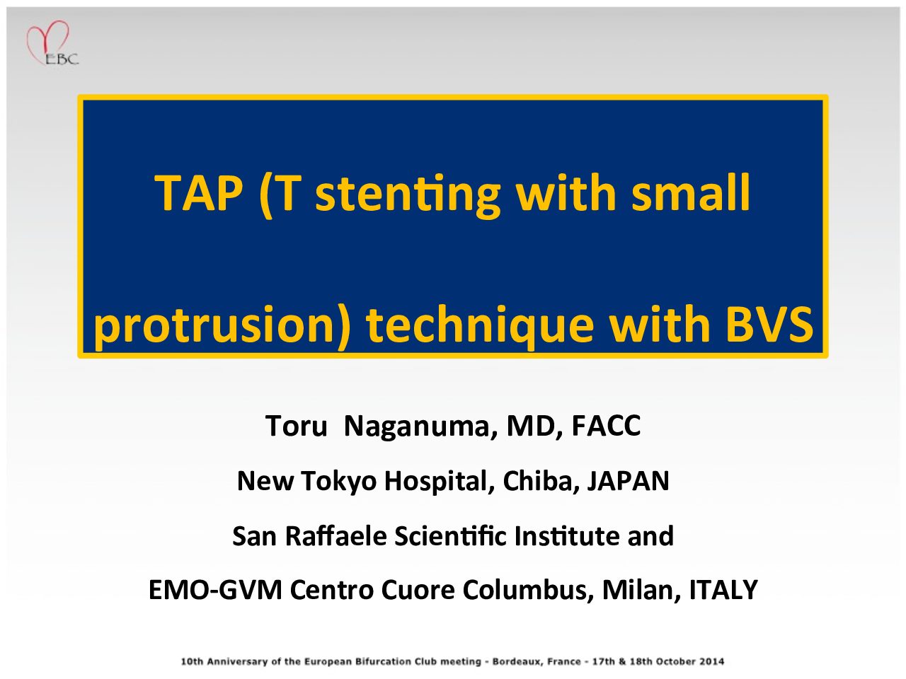 You are currently viewing TAP (T stenting with small protrusion) technique with BVS